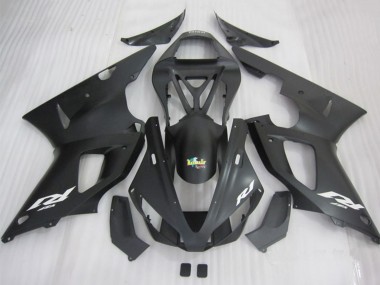 Carenados Moto Yamaha YZF R1 2000-2001 - Negro Mate Blanco Calcomanía Fabricantes