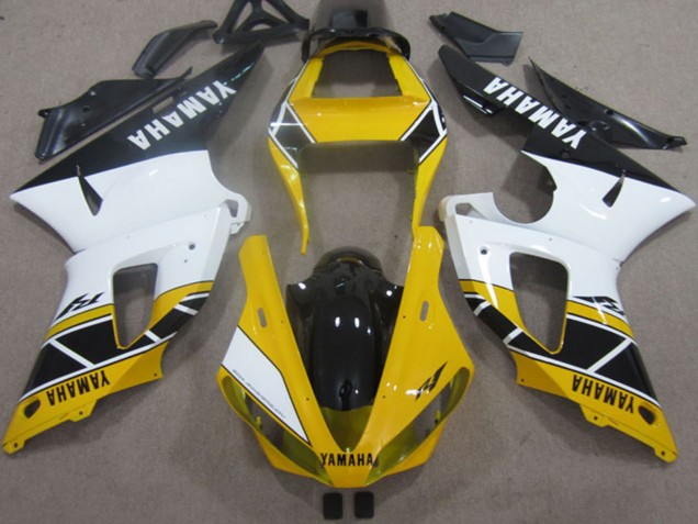Carenados Moto Yamaha YZF R1 2000-2001 - Amarillo Blanco Negro Fabricantes