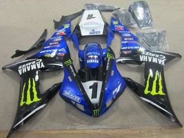 Carenados Moto Yamaha YZF R1 2002-2003 - Blanco Azul Negro Neon Amarillo Monstruo Graves 1 Fabricantes