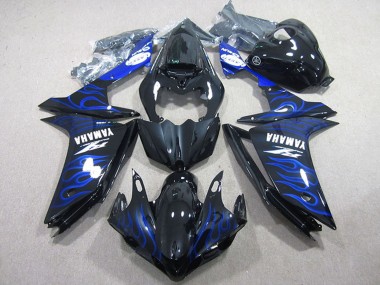 Carenados Moto Yamaha YZF R1 2007-2008 - Negro Brillante Azul Llama Fabricantes