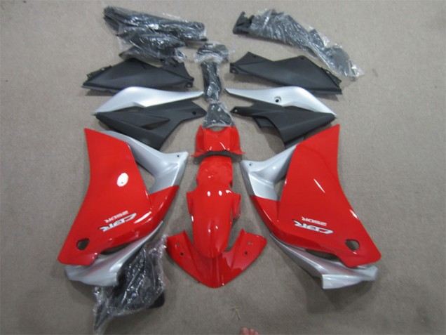 Carenados Moto Honda CBR125R 2011-2016 - Plata Rojo Negro Mate Fabricantes
