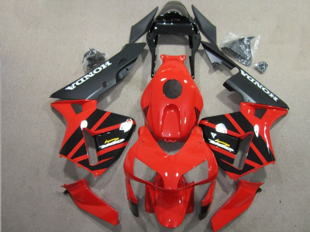 Carenado Moto Honda CBR600RR 2003-2004 - Rojo Negro Brillante Negro Mate Fabricantes