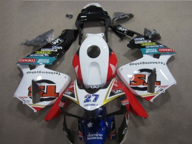 Carenados Moto Honda CBR600RR 2005-2006 - Blanco Rojo Azul Negro Brillante Estrella Lee 27 Fabricantes