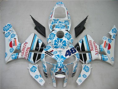 Carenados Moto Honda CBR600RR 2005-2006 - Blanco Azul Rojo Nastro Azzurro 46 Fabricantes