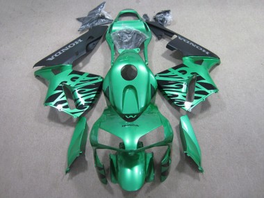 Carenados Moto Honda CBR600RR 2007-2008 - Verde Negro Brillante Llama Fabricantes