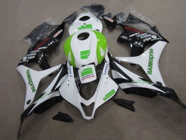 Kits Carenado Moto Honda CBR600RR 2007-2008 - Blanco Verde Negro Brillante Hannspree Fabricantes
