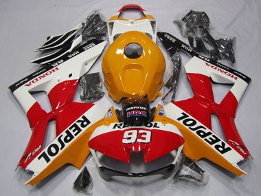 Carenado Moto Honda CBR600RR 2013-2023 - Naranja Blanco Rojo Negro Brillante Repsol 93 Fabricantes