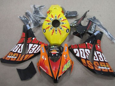 Carenados Moto Honda CBR1000RR 2008-2011 - Amarillo Naranja Negro Brillante Rossi Repsol 46 Fabricantes
