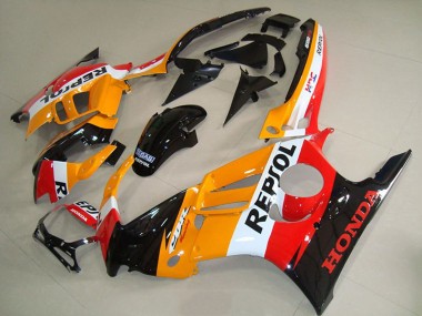 Carenados Moto Honda CBR600 F3 1995-1996 - Naranja Blanco Negro Brillante Repsol Fabricantes