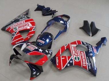 Carenados Moto Honda CBR900RR 954 2002-2003 - Azul Rojo Cycle World Castrol Fabricantes