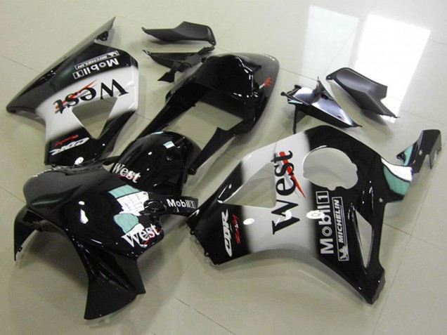 Carenados Moto Honda CBR900RR 954 2002-2003 - Negro Brillante Blanco West Fabricantes