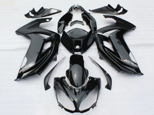 Carenados Moto Kawasaki ER6F 2012-2014 - Negro Brillante Calcomanía Fabricantes