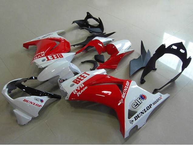Carenados Moto Kawasaki ZX250R 2008-2012 - Blanco Rojo BEET Fabricantes