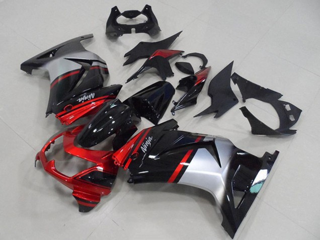 Carenados Moto Kawasaki ZX250R 2008-2012 - Rojo Plata Negro Brillante Fabricantes