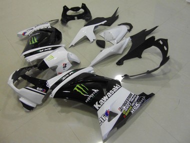 Carenados Moto Kawasaki ZX250R 2008-2012 - Blanco Negro Brillante Verde Elf Monstruo Fabricantes
