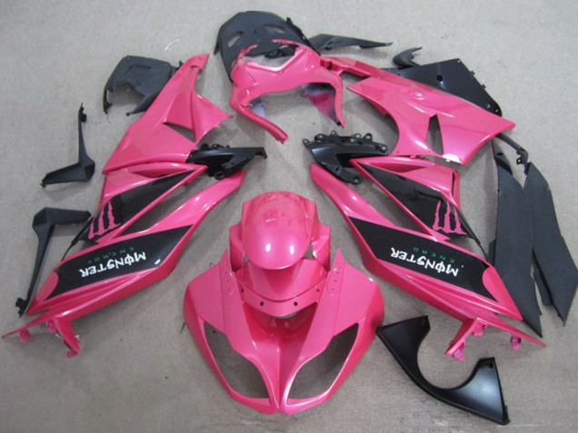Carenados Moto Kawasaki ZX6R 2009-2012 - Rosa Negro Monstruo Fabricantes