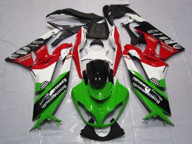 Carenados Moto Kawasaki ZX6R 2009-2012 - Blanco Rojo Verde Negro Brillante Fabricantes