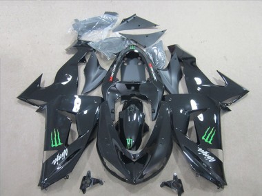 Carenados Moto Kawasaki ZX10R 2006-2007 - Negro Brillante Verde Monstruo Fabricantes