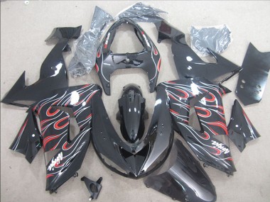Carenados Moto Kawasaki ZX10R 2006-2007 - Negro Brillante Rojo Blanco Llama Fabricantes
