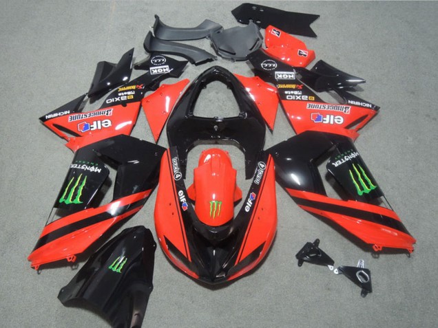 Carenados Moto Kawasaki ZX10R 2006-2007 - Rojo Negro Brillante Verde Elf Touch4 Monstruo Fabricantes