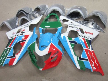 Carenados Moto Suzuki GSXR 600 2001-2003 - Blanco Azul Verde Rojo Motul Fabricantes