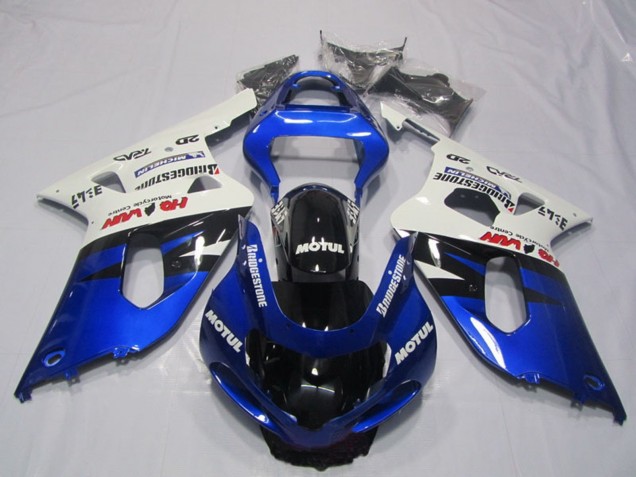 Carenados Moto Suzuki GSXR 600 2001-2003 - Blanco Azul Negro Brillante Motul Fabricantes