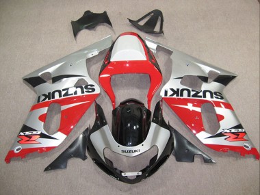Carenados Moto Suzuki GSXR 600 2001-2003 - Plata Rojo Negro Brillante Fabricantes