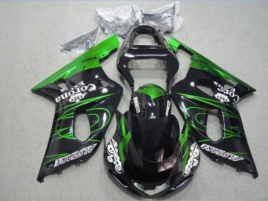 Carenados Moto Suzuki GSXR 600 2001-2003 - Negro Brillante Verde Corona Extra Alstare Fabricantes