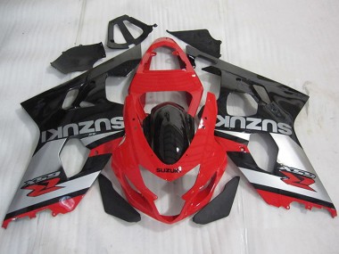 Carenados Moto Suzuki GSXR 600 2004-2005 - Rojo Plata Negro Brillante Fabricantes