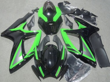Carenados Moto Suzuki GSXR 600 2006-2007 - Verde Negro Brillante Plata Fabricantes