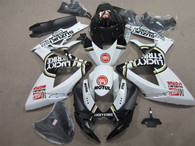 Carenados Moto Suzuki GSXR 600 2006-2007 - Blanco Negro Rojo Lucky Strike Motul Fabricantes