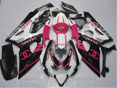 Carenados Moto Suzuki GSXR 600 2006-2007 - Blanco Rosa Negro Chanel Fabricantes