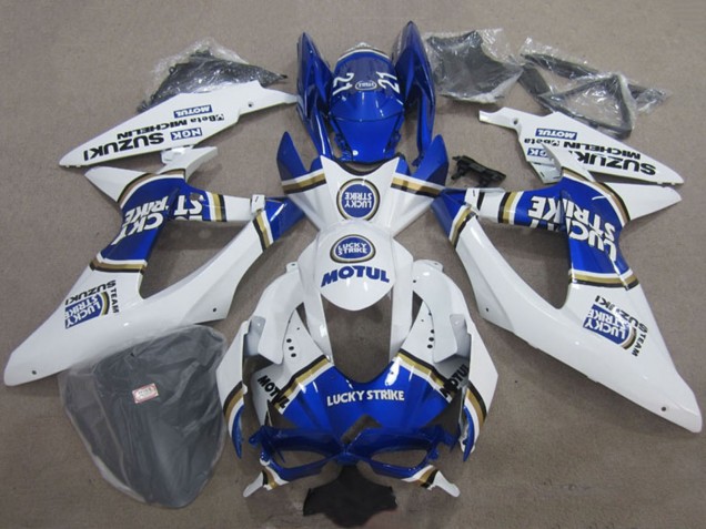 Carenados Moto Suzuki GSXR 600 2008-2010 - Blanco Azul Lucky Strike Motul Fabricantes