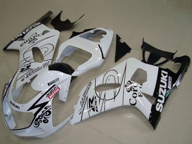 Carenados Moto Suzuki GSXR 750 2001-2003 - Blanco Negro Alstare Corona Extra Motul Fabricantes