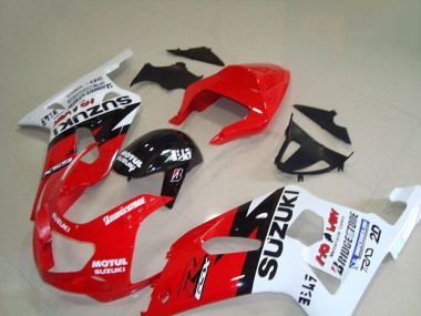 Carenados Moto Suzuki GSXR 750 2001-2003 - Rojo Blanco Negro Brillante Motul Fabricantes