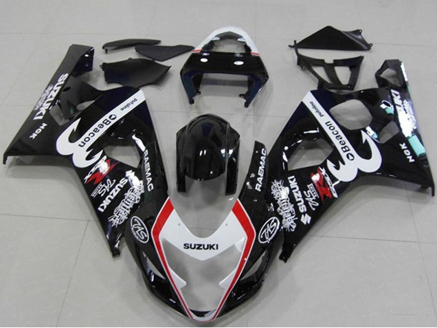 Carenados Moto Suzuki GSXR 750 2004-2005 - Negro Brillante Blanco Rojo Faro Fabricantes