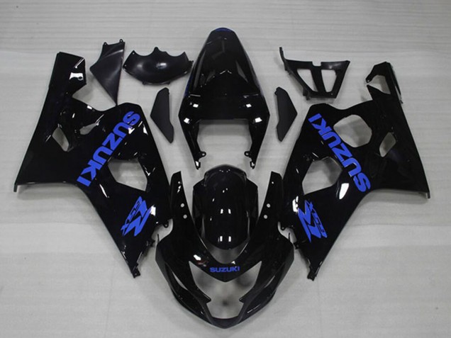 Carenados Moto Suzuki GSXR 750 2004-2005 - Negro Brillante Azul Calcomanía Fabricantes