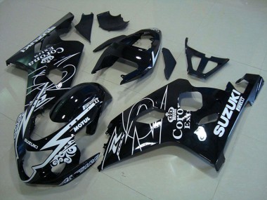 Carenados Moto Suzuki GSXR 750 2004-2005 - Negro Brillante Blanco Corona Extra Motul Fabricantes