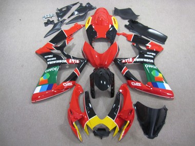 Carenados Moto Suzuki GSXR 750 2006-2007 - Rojo Negro Amarillo Verde JOMO Fabricantes