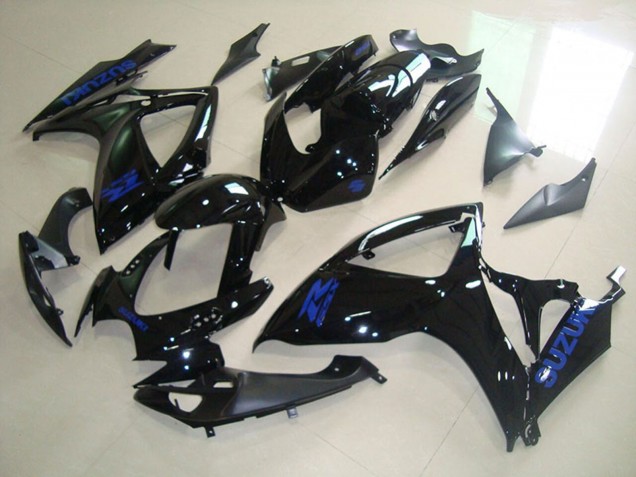 Carenados Moto Suzuki GSXR 750 2006-2007 - Negro Brillante Azul Calcomanía Fabricantes