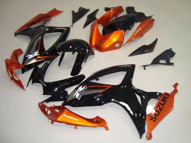 Carenados Moto Suzuki GSXR 750 2006-2007 - Naranja Negro Brillante Fabricantes