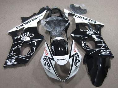 Carenados Moto Suzuki GSXR 1000 2003-2004 - Blanco Negro Brillante Corona Extra Motul Fabricantes