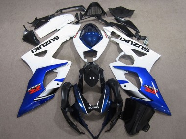 Carenado Moto Suzuki GSXR 1000 2005-2006 - Blanco Azul Negro Brillante Fabricantes
