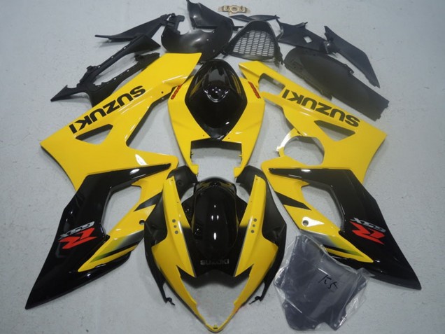 Carenado Moto Suzuki GSXR 1000 2005-2006 - Amarillo Negro Brillante Fabricantes