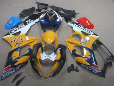 Carenados Moto Suzuki GSXR 1000 2005-2006 - Blanco Amarillo Azul Negro Corona Extra Alstare Fabricantes