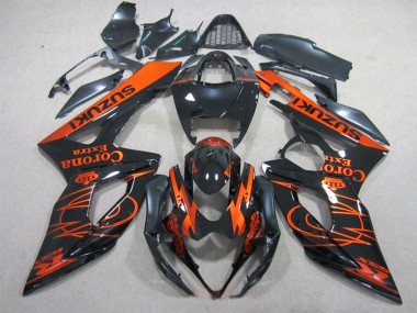 Carenados Moto Suzuki GSXR 1000 2005-2006 - Negro Brillante Naranja Corona Extra Fabricantes