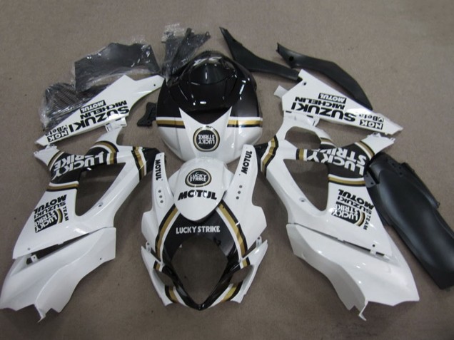 Carenado Moto Suzuki GSXR 1000 2007-2008 - Blanco Negro Lucky Strike Motul Fabricantes
