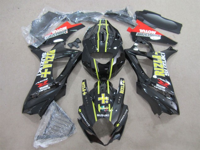 Carenados Moto Suzuki GSXR 1000 2007-2008 - Negro Brillante Amarillo Rojo Rizla Fabricantes