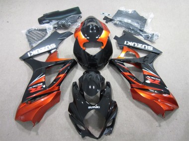 Carenado Moto Suzuki GSXR 1000 2007-2008 - Negro Brillante Naranja Fabricantes