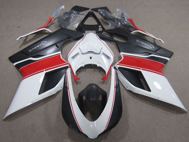 Carenados Moto Ducati 848 1098 1198 2007-2014 - Blanco Rojo Negro Mate Marvic Fabricantes
